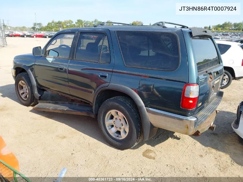 1996 Toyota 4Runner Sr5 VIN: JT3HN86R4T0007924 Lot: 40361723