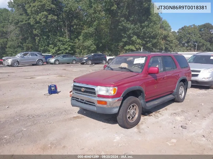 1996 Toyota 4Runner Sr5 VIN: JT3GN86R9T0018381 Lot: 40401299