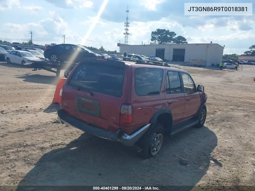 1996 Toyota 4Runner Sr5 VIN: JT3GN86R9T0018381 Lot: 40401299