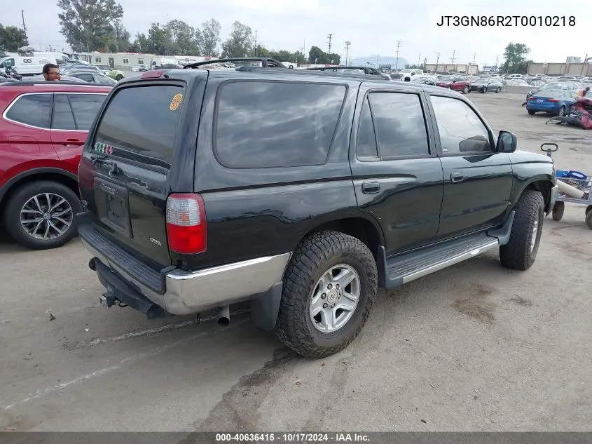 1996 Toyota 4Runner Sr5 VIN: JT3GN86R2T0010218 Lot: 40636415