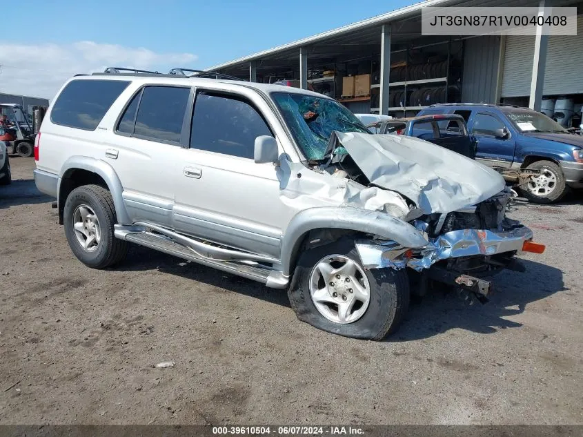 1997 Toyota 4Runner Sr5 V6 Limited VIN: JT3GN87R1V0040408 Lot: 39610504