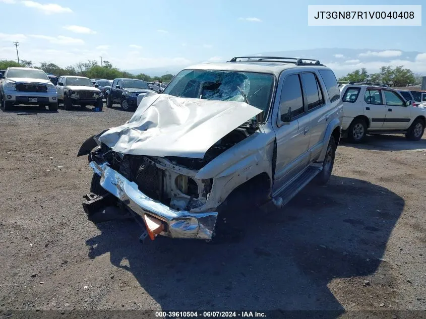 1997 Toyota 4Runner Sr5 V6 Limited VIN: JT3GN87R1V0040408 Lot: 39610504