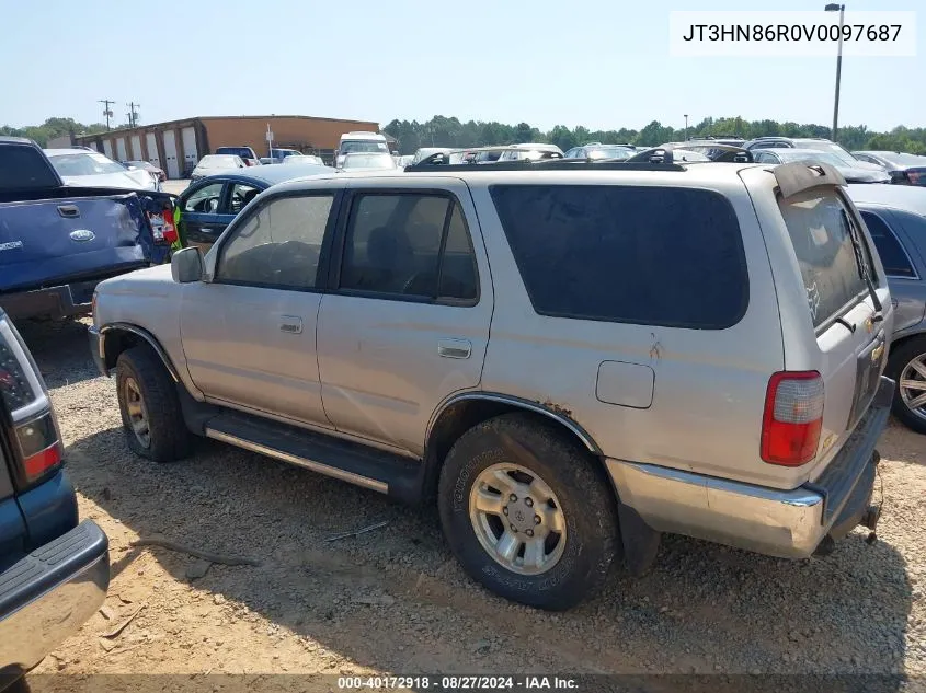 1997 Toyota 4Runner Sr5 V6 VIN: JT3HN86R0V0097687 Lot: 40172918