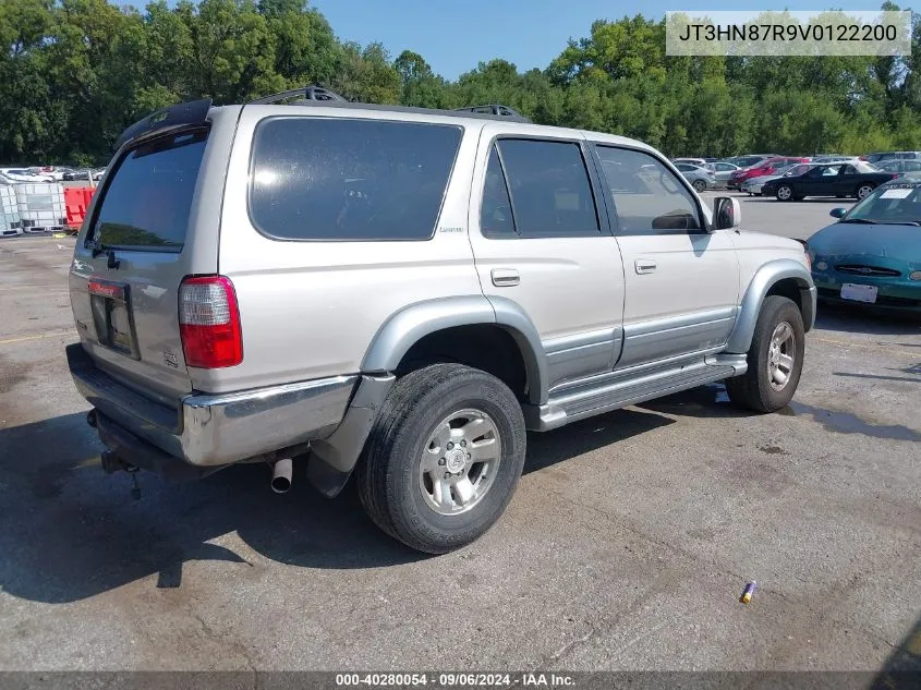 1997 Toyota 4Runner Sr5 V6 Limited VIN: JT3HN87R9V0122200 Lot: 40280054