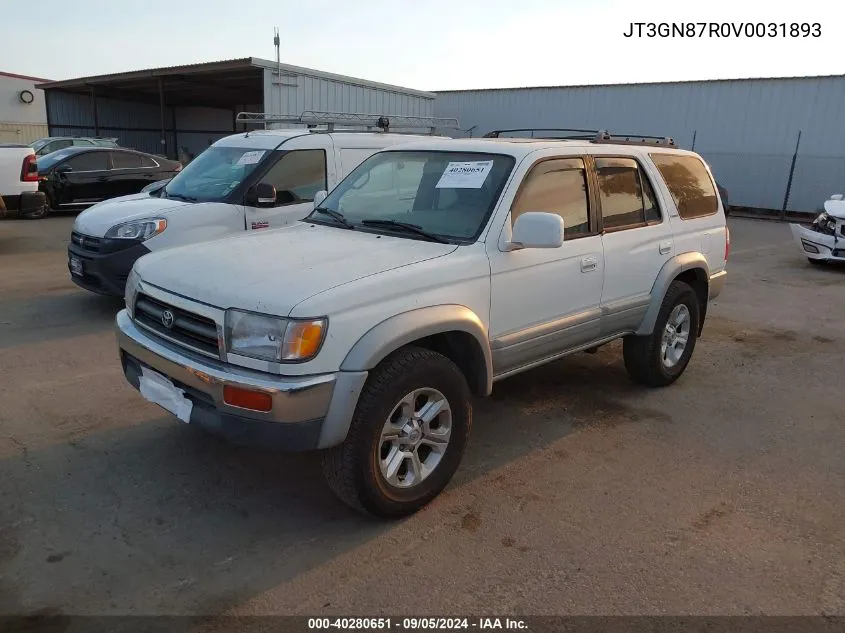 1997 Toyota 4Runner Sr5 V6 Limited VIN: JT3GN87R0V0031893 Lot: 40280651