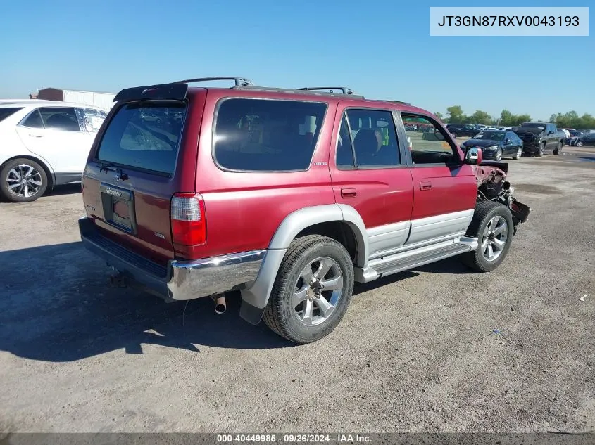 JT3GN87RXV0043193 1997 Toyota 4Runner Sr5 V6 Limited