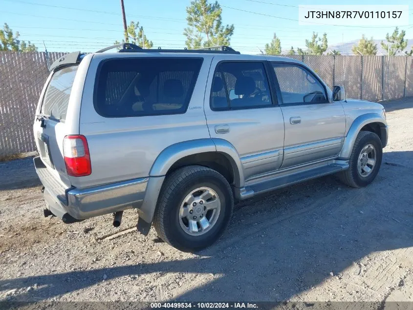 1997 Toyota 4Runner Sr5 V6 Limited VIN: JT3HN87R7V0110157 Lot: 40499534