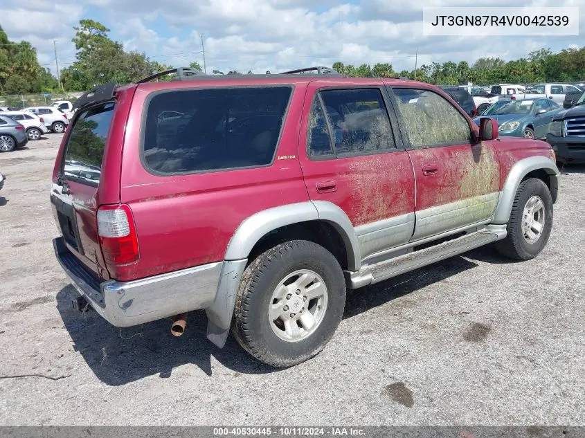 1997 Toyota 4Runner Sr5 V6 Limited VIN: JT3GN87R4V0042539 Lot: 40530445