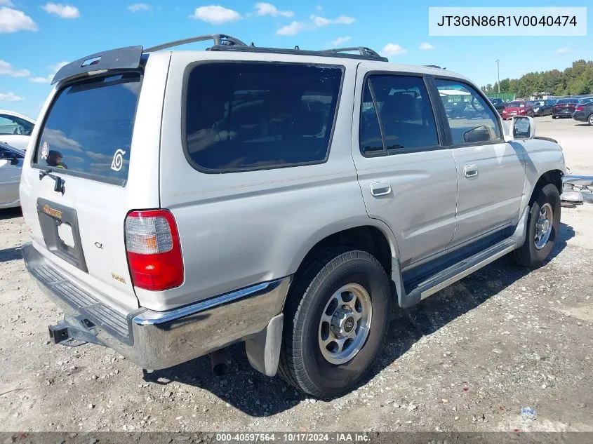 1997 Toyota 4Runner Sr5 V6 VIN: JT3GN86R1V0040474 Lot: 40597564