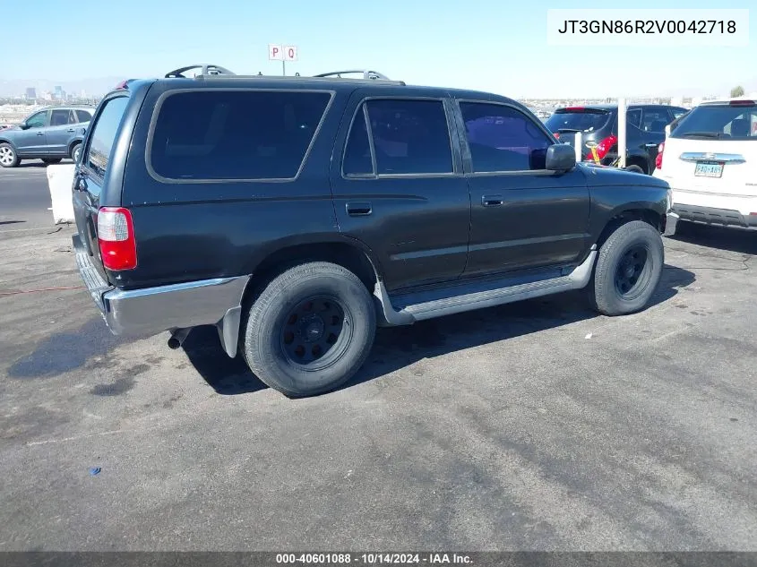 1997 Toyota 4Runner Sr5 V6 VIN: JT3GN86R2V0042718 Lot: 40601088