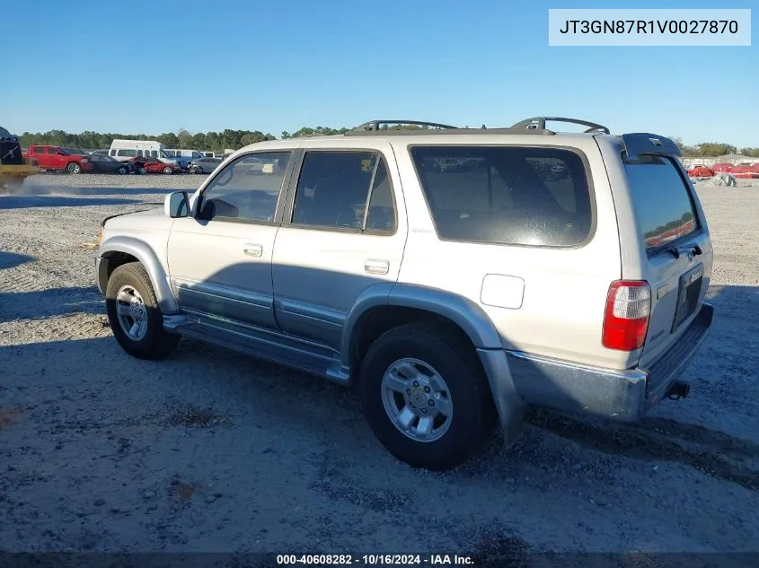 1997 Toyota 4Runner Sr5 V6 Limited VIN: JT3GN87R1V0027870 Lot: 40608282