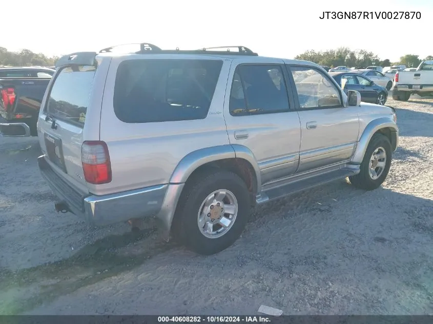 1997 Toyota 4Runner Sr5 V6 Limited VIN: JT3GN87R1V0027870 Lot: 40608282