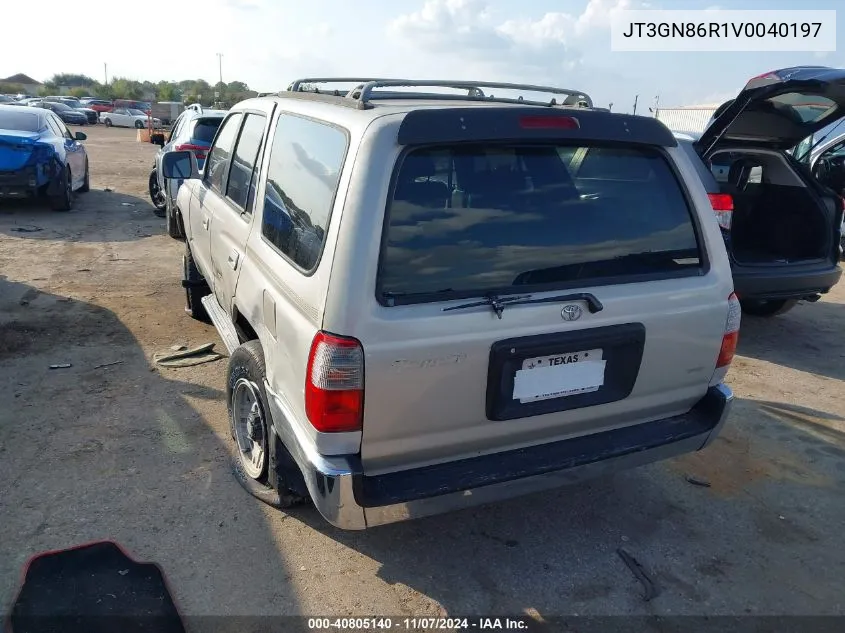 1997 Toyota 4Runner Sr5 V6 VIN: JT3GN86R1V0040197 Lot: 40805140