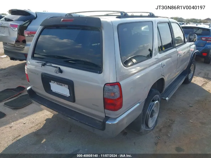 1997 Toyota 4Runner Sr5 V6 VIN: JT3GN86R1V0040197 Lot: 40805140