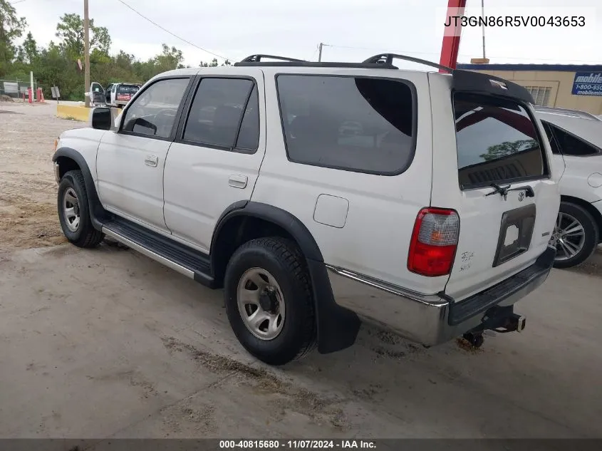 1997 Toyota 4Runner Sr5 V6 VIN: JT3GN86R5V0043653 Lot: 40815680