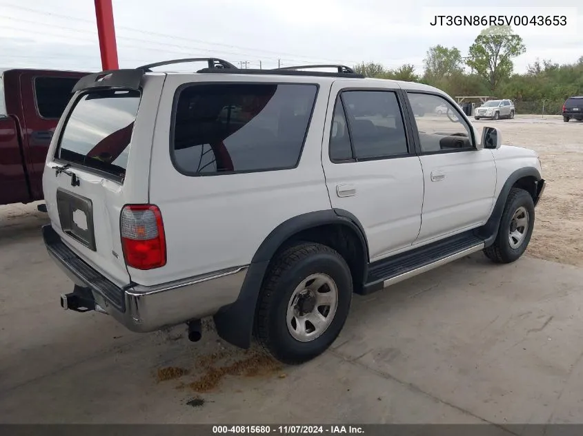 1997 Toyota 4Runner Sr5 V6 VIN: JT3GN86R5V0043653 Lot: 40815680