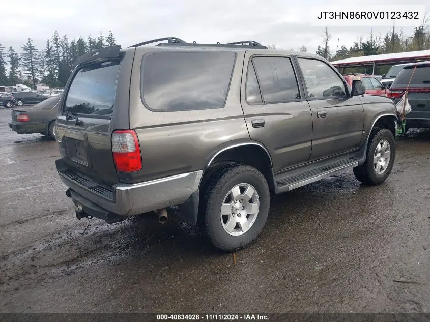 1997 Toyota 4Runner Sr5 V6 VIN: JT3HN86R0V0123432 Lot: 40834028