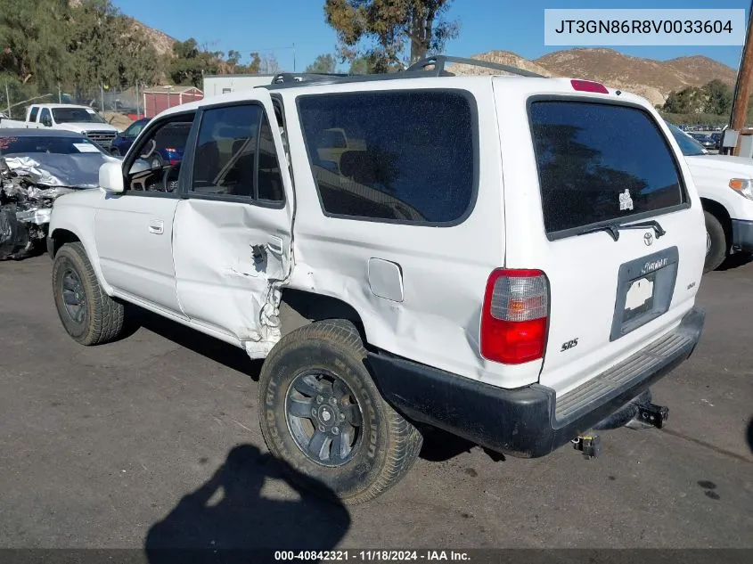 1997 Toyota 4Runner Sr5 V6 VIN: JT3GN86R8V0033604 Lot: 40842321