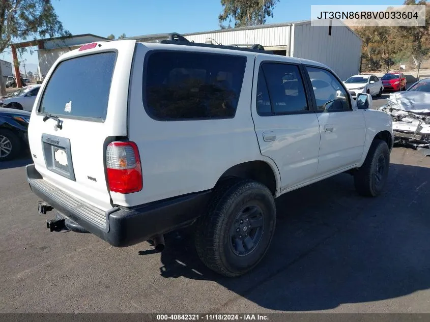 1997 Toyota 4Runner Sr5 V6 VIN: JT3GN86R8V0033604 Lot: 40842321