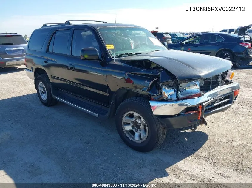 1997 Toyota 4Runner Sr5 V6 VIN: JT3GN86RXV0022412 Lot: 40849303