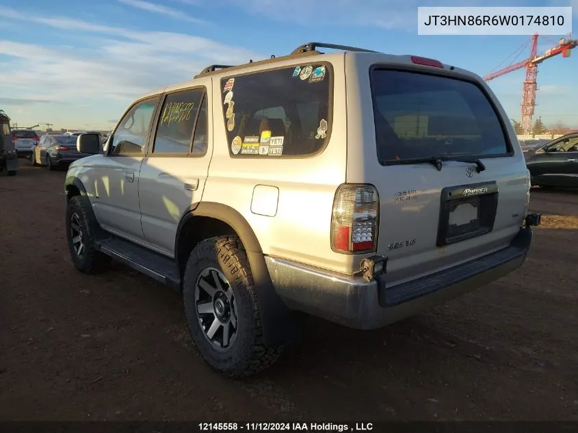 1998 Toyota 4Runner Sr5 VIN: JT3HN86R6W0174810 Lot: 12145558