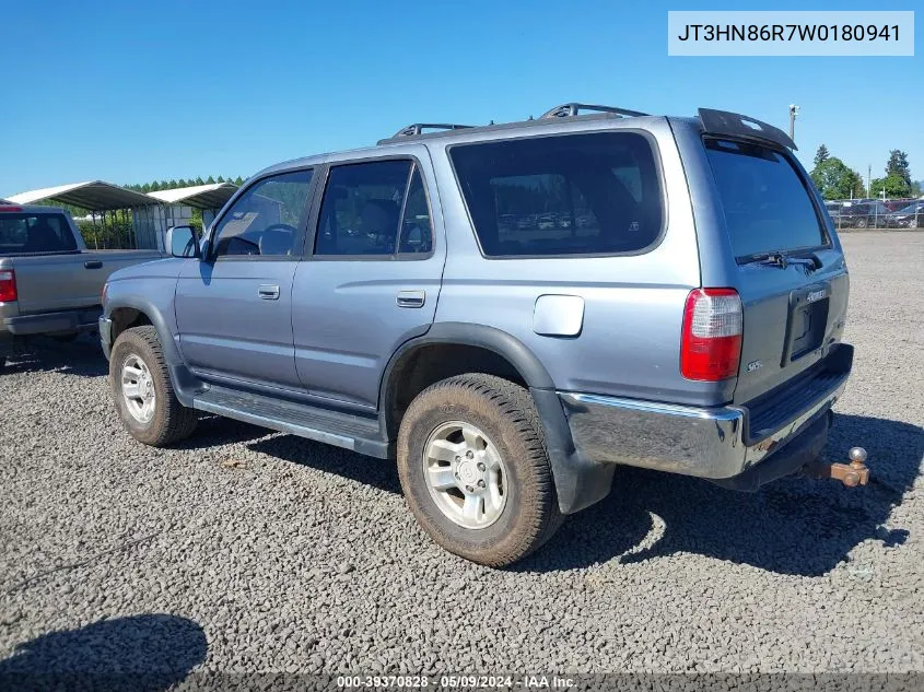 1998 Toyota 4Runner Sr5 V6 VIN: JT3HN86R7W0180941 Lot: 39370828