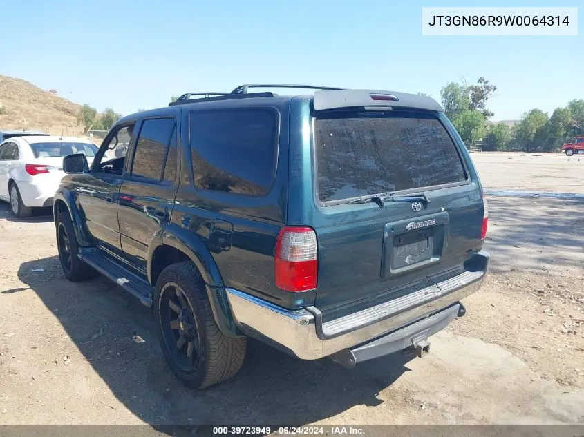 1998 Toyota 4Runner Sr5 V6 VIN: JT3GN86R9W0064314 Lot: 39723949