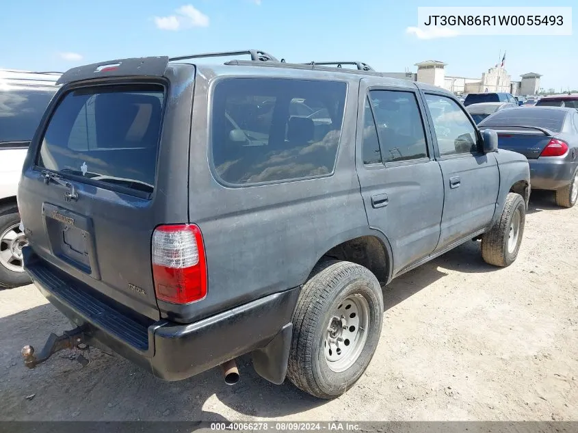 1998 Toyota 4Runner Sr5 V6 VIN: JT3GN86R1W0055493 Lot: 40066278