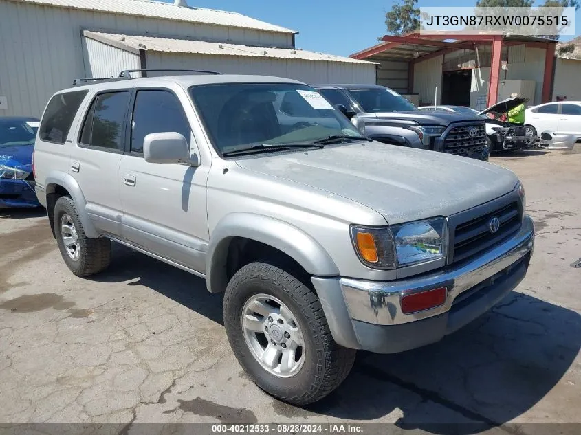 1998 Toyota 4Runner Sr5 V6 Limited VIN: JT3GN87RXW0075515 Lot: 40212533