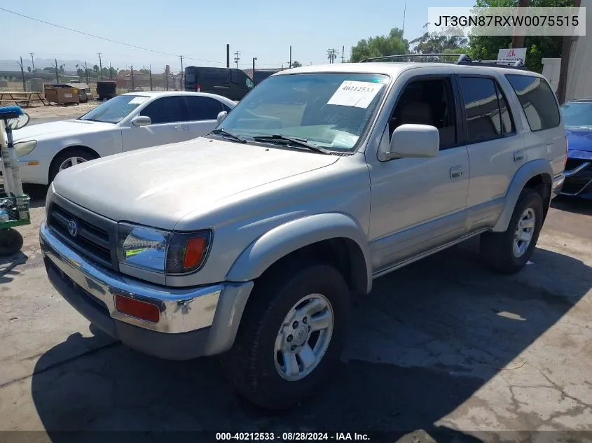 1998 Toyota 4Runner Sr5 V6 Limited VIN: JT3GN87RXW0075515 Lot: 40212533