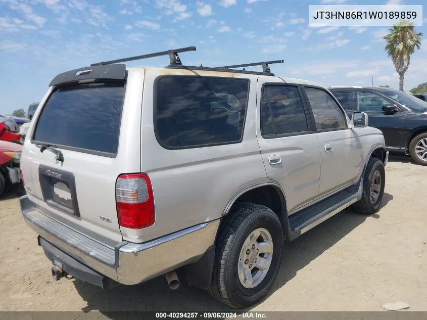 1998 Toyota 4Runner Sr5 V6 VIN: JT3HN86R1W0189859 Lot: 40294257