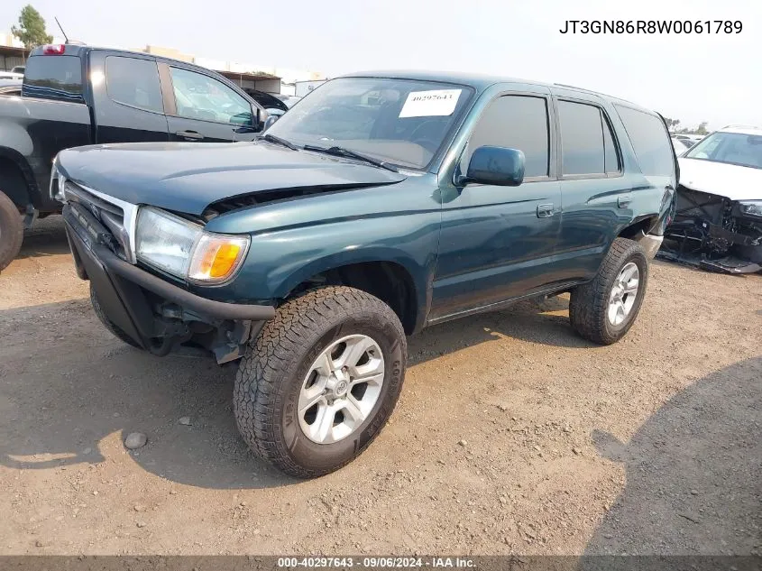 1998 Toyota 4Runner Sr5 V6 VIN: JT3GN86R8W0061789 Lot: 40297643