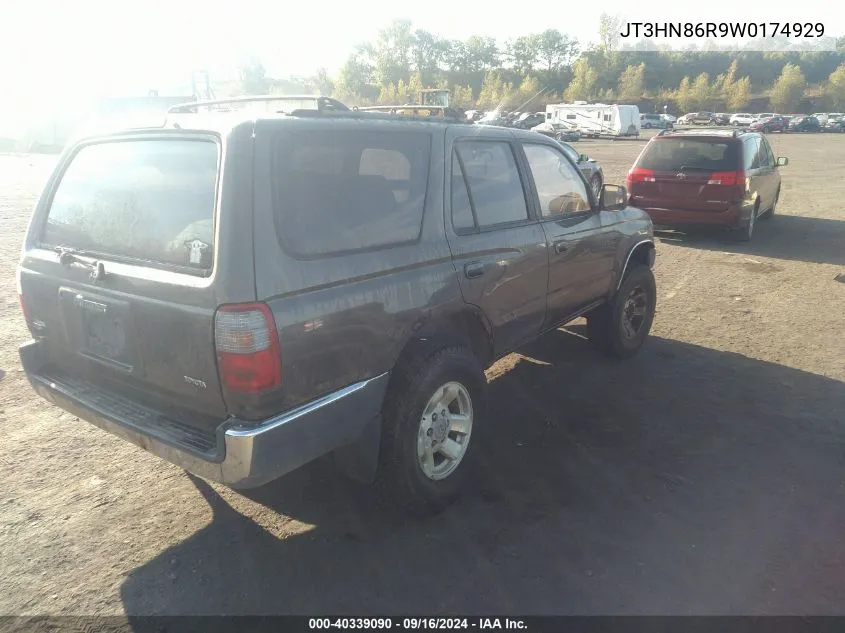 1998 Toyota 4Runner Sr5 VIN: JT3HN86R9W0174929 Lot: 40339090