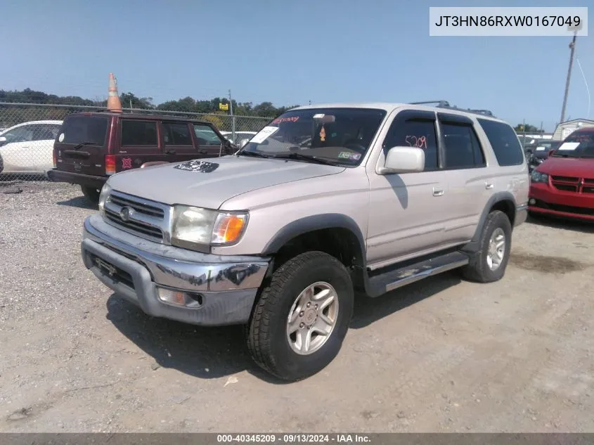 1998 Toyota 4Runner Sr5 V6 VIN: JT3HN86RXW0167049 Lot: 40345209