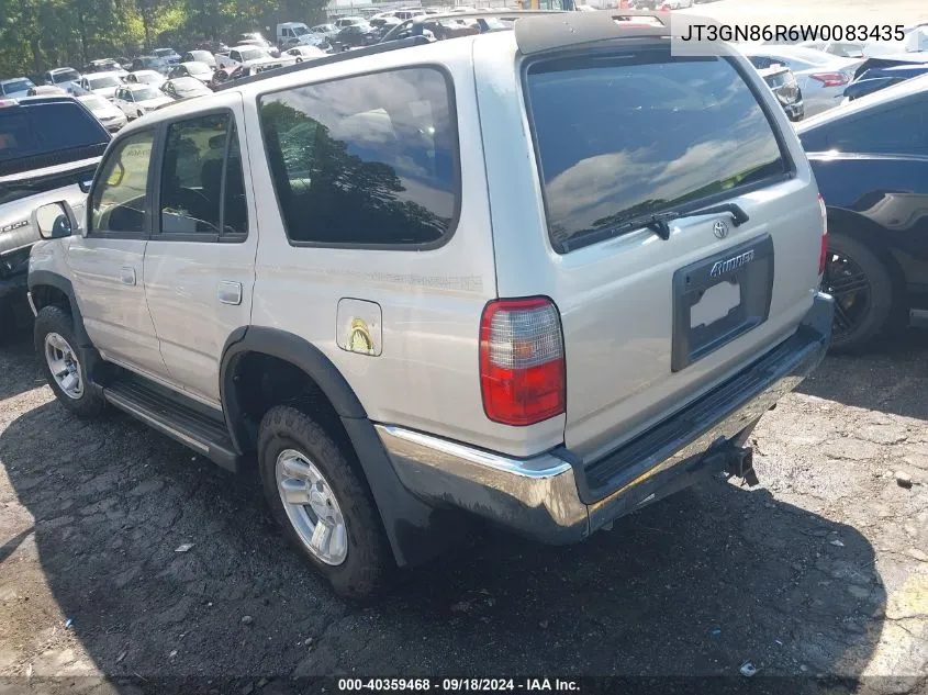 1998 Toyota 4Runner Sr5 V6 VIN: JT3GN86R6W0083435 Lot: 40359468