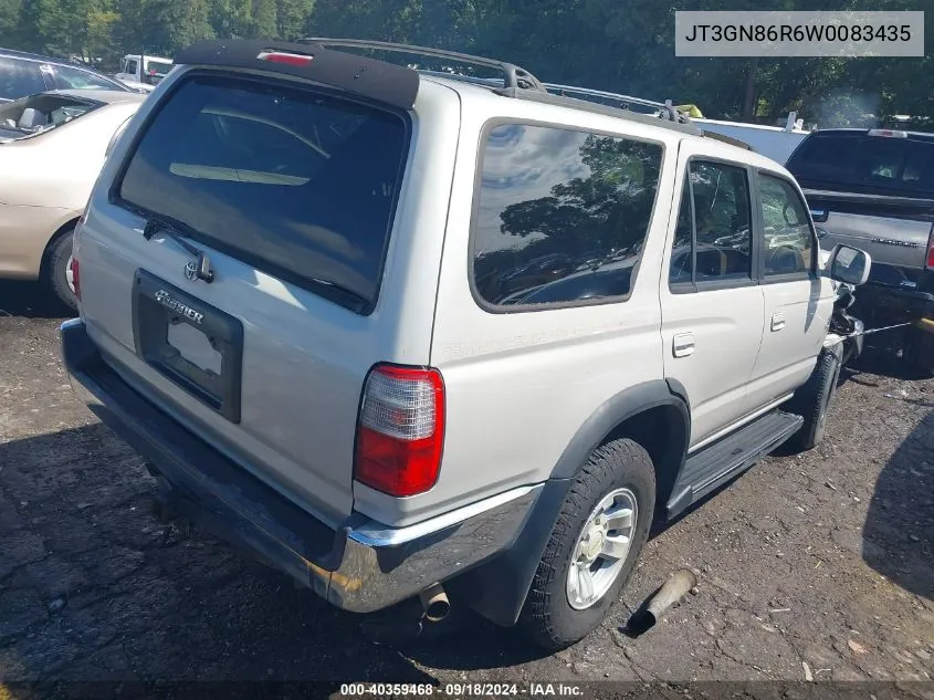 1998 Toyota 4Runner Sr5 V6 VIN: JT3GN86R6W0083435 Lot: 40359468