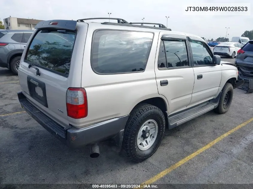 1998 Toyota 4Runner VIN: JT3GM84R9W0028533 Lot: 40395483