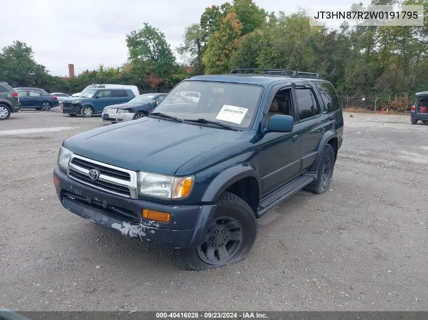 1998 Toyota 4Runner Sr5 V6 Limited VIN: JT3HN87R2W0191795 Lot: 40416028