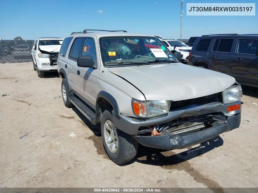 1998 Toyota 4Runner VIN: JT3GM84RXW0035197 Lot: 40429642