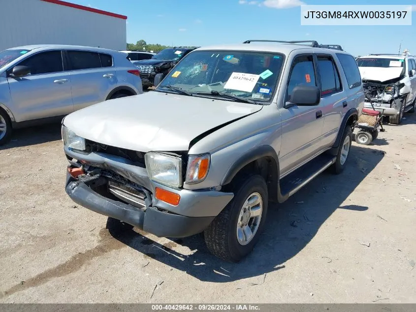 1998 Toyota 4Runner VIN: JT3GM84RXW0035197 Lot: 40429642