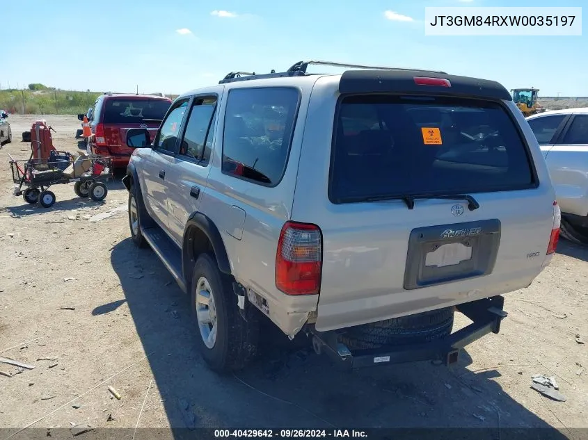 1998 Toyota 4Runner VIN: JT3GM84RXW0035197 Lot: 40429642