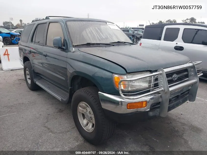 1998 Toyota 4Runner Sr5 V6 VIN: JT3GN86R1W0057759 Lot: 40449707