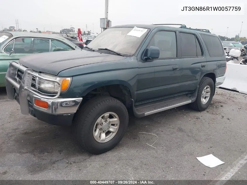 1998 Toyota 4Runner Sr5 V6 VIN: JT3GN86R1W0057759 Lot: 40449707