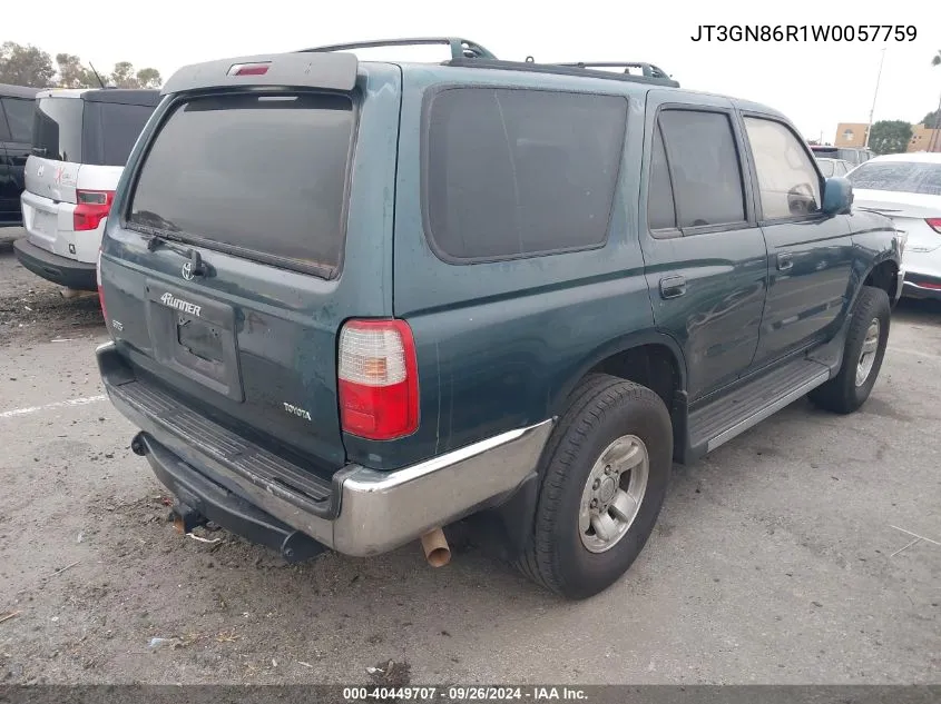 1998 Toyota 4Runner Sr5 V6 VIN: JT3GN86R1W0057759 Lot: 40449707