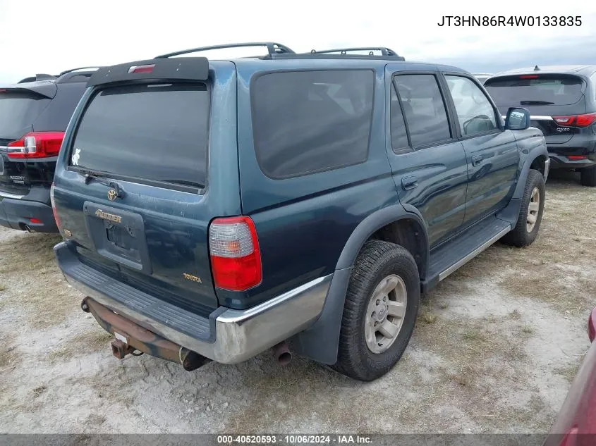 1998 Toyota 4Runner Sr5 VIN: JT3HN86R4W0133835 Lot: 40520593