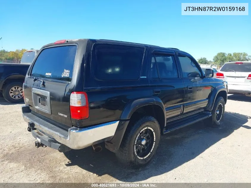 1998 Toyota 4Runner Sr5 V6 Limited VIN: JT3HN87R2W0159168 Lot: 40521693