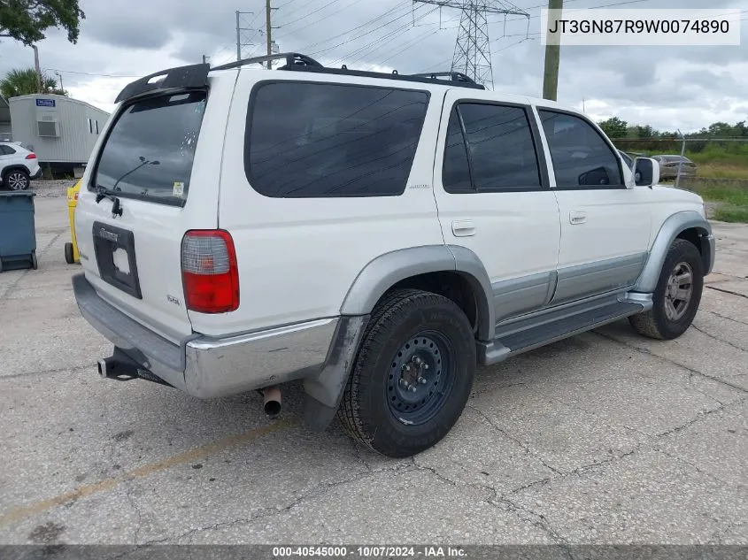 1998 Toyota 4Runner Sr5 V6 Limited VIN: JT3GN87R9W0074890 Lot: 40545000