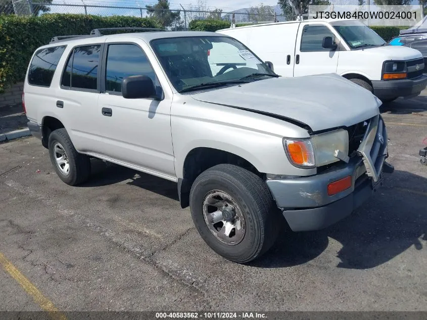 1998 Toyota 4Runner VIN: JT3GM84R0W0024001 Lot: 40583562