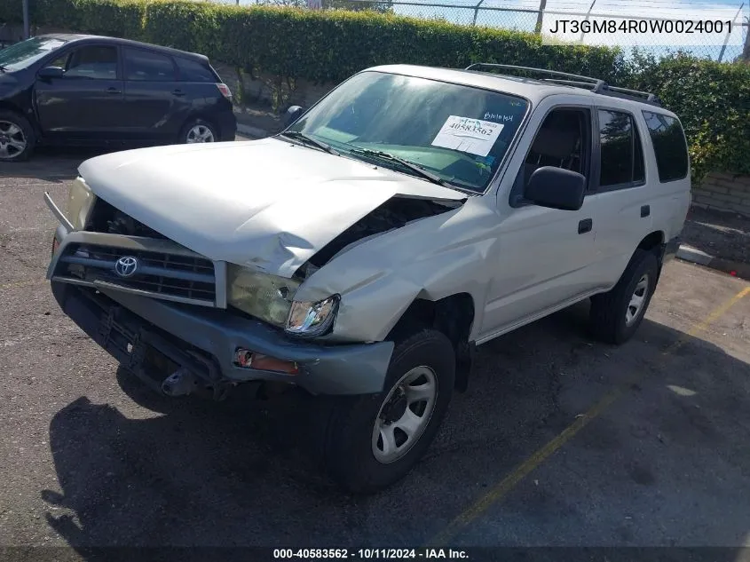 1998 Toyota 4Runner VIN: JT3GM84R0W0024001 Lot: 40583562