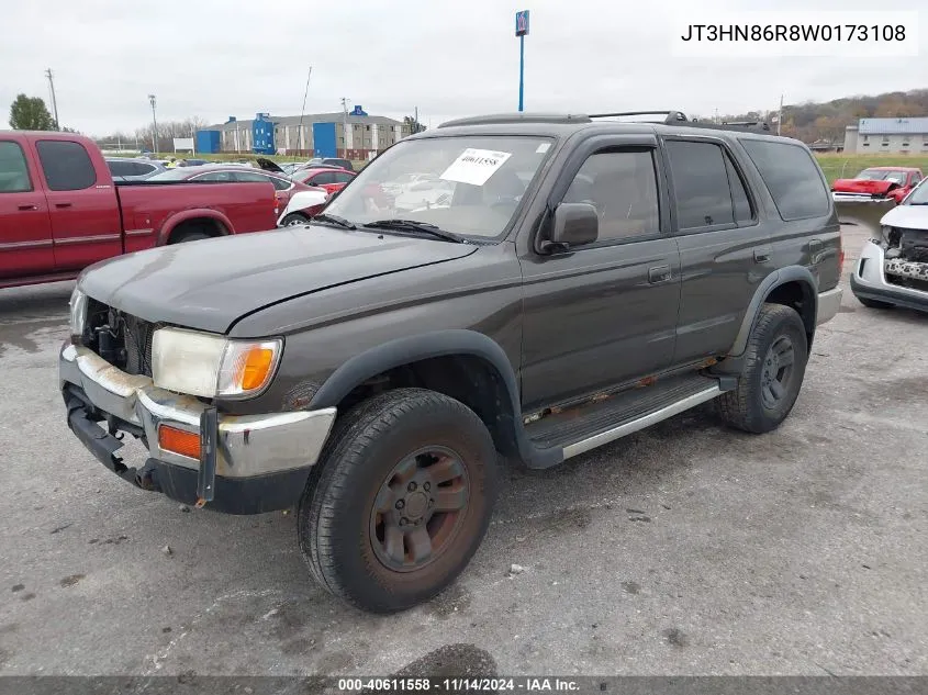 1998 Toyota 4Runner Sr5 V6 VIN: JT3HN86R8W0173108 Lot: 40611558